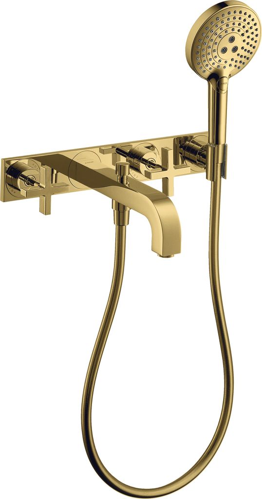 hansgrohe AXOR Citterio 3-Loch Wannenarmatur mit Kreuzgriffen, 39441990