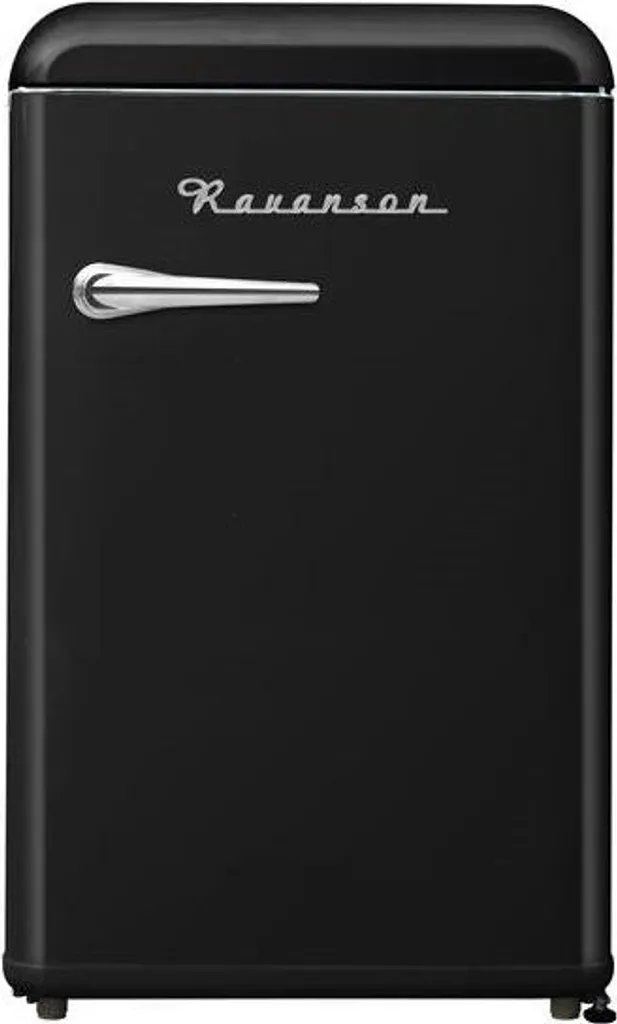 Ravanson LKK-120RB Réfrigérateur Congélateur Retro Noir de 118L