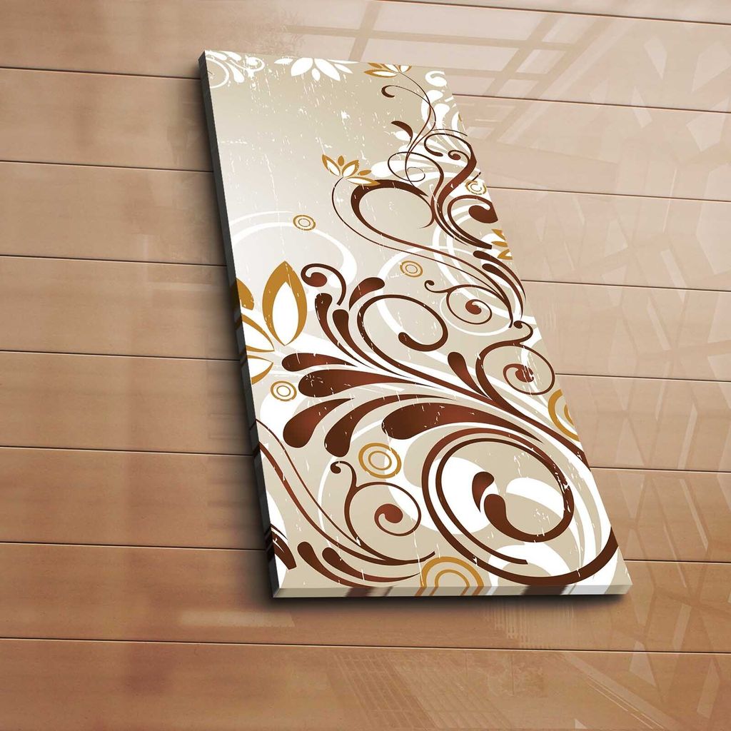 Wallity, 3070C- HRZ1202, Bunt, Leinwandbilder, 30 x 70 cm, 100% Wildleder -Leinwand