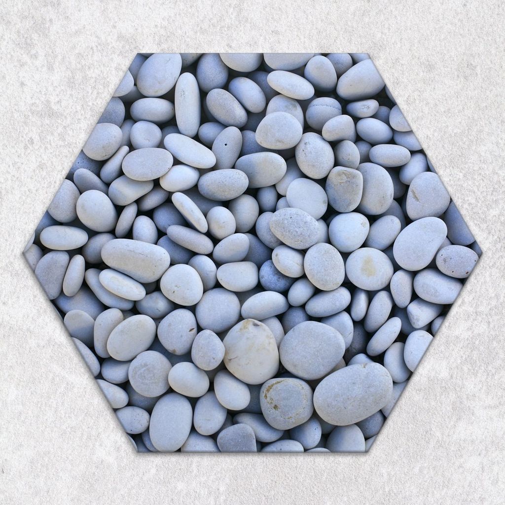 Glas-Herdabdeckplatten Glaskeramikkochfeld-Abdeckung Spritzschutz Glas hexagon 40 cm Steine