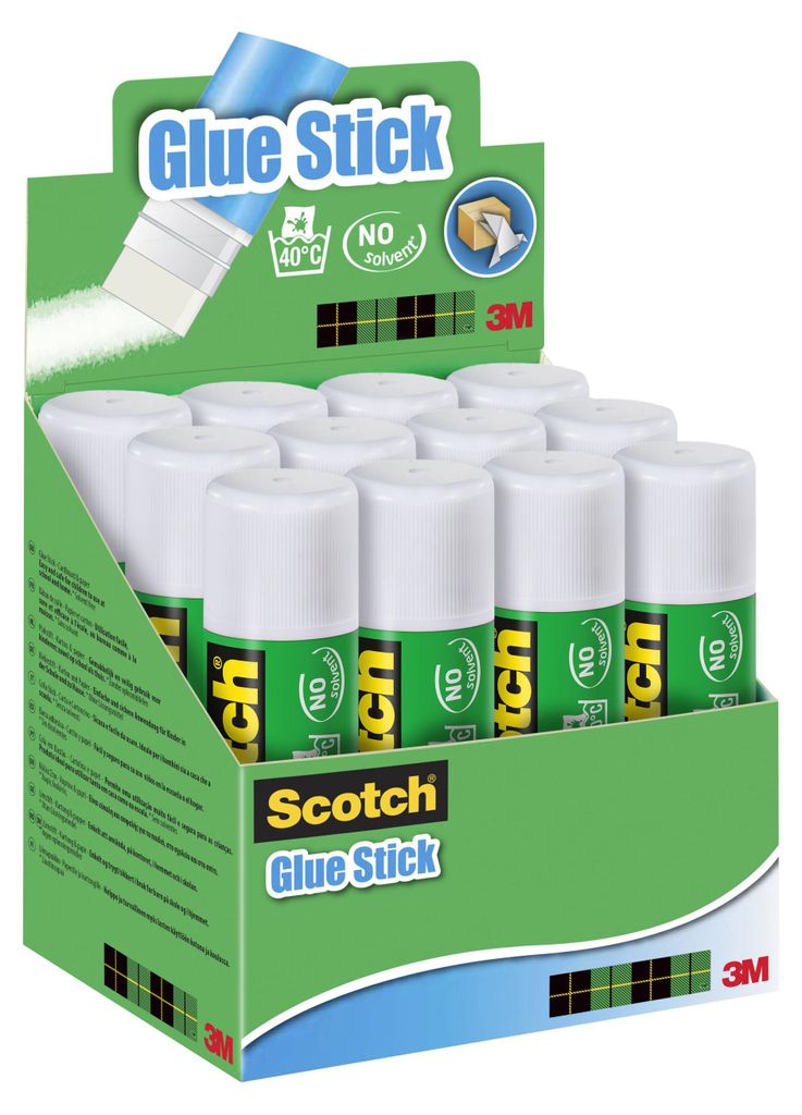 Scotch® Permanent Klebestift - Aufsteller mit 12 Stiften - Produktbild 