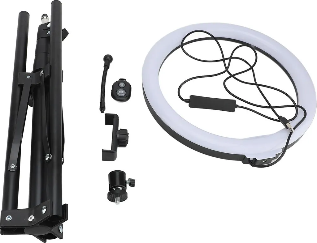 Lumière annulaire multicolore avec 3 modes et trépied compact