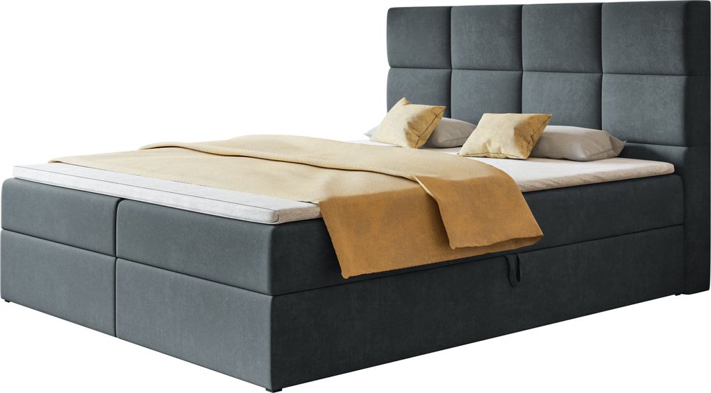Boxspringbett ROMA mit 2 Bettkästen, Polsterbett Maße: Produktbild 