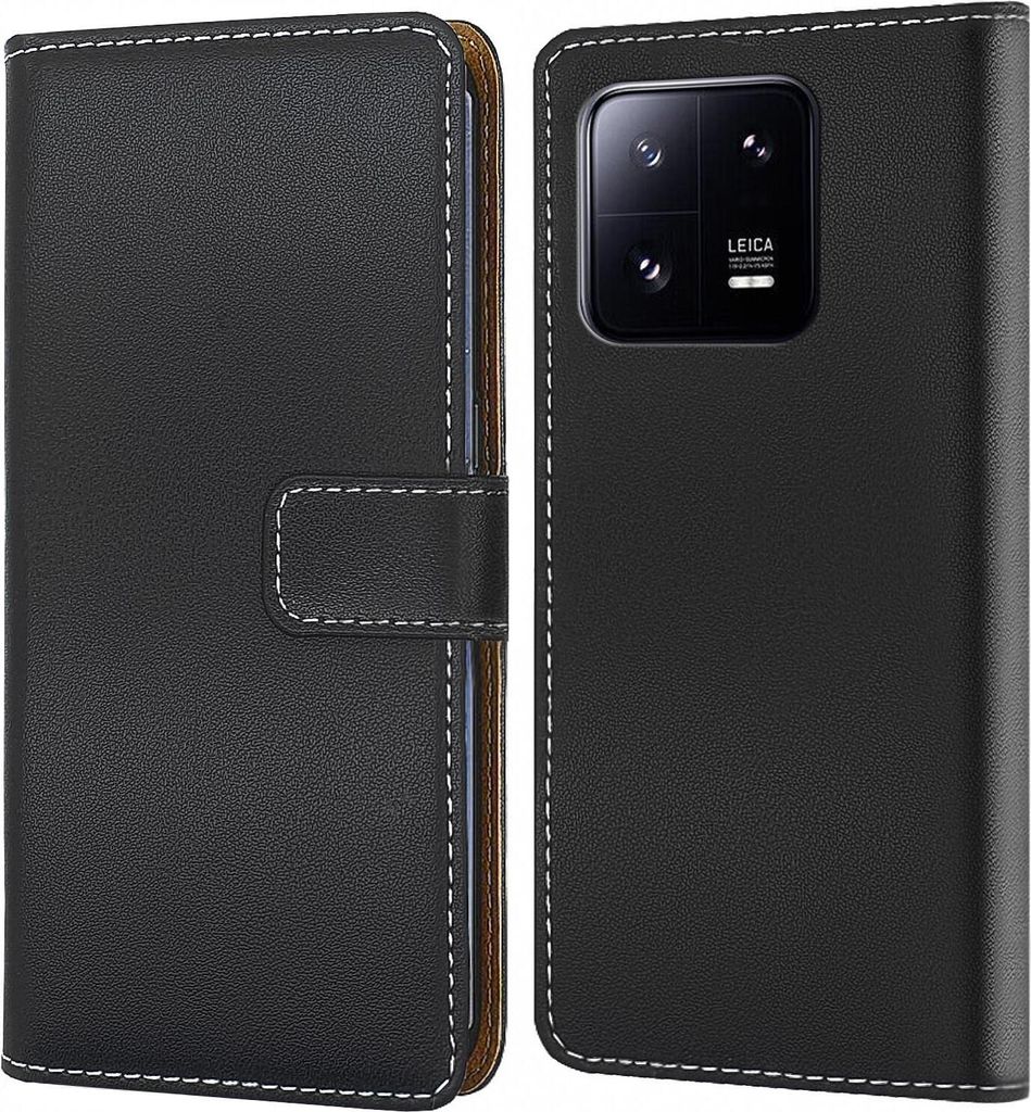 Handy Tasche für Xiaomi 13 Pro Schutzhülle Bookstyle Etui Klapphülle Wallet Flip Cover Case Schwarz
