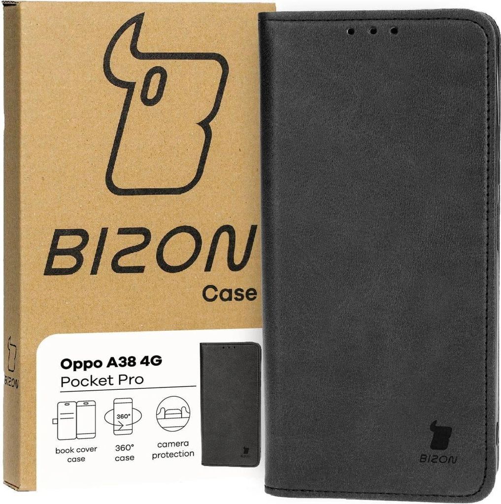 Bizon Case Pocket Pro Oppo A38 4G schwarz