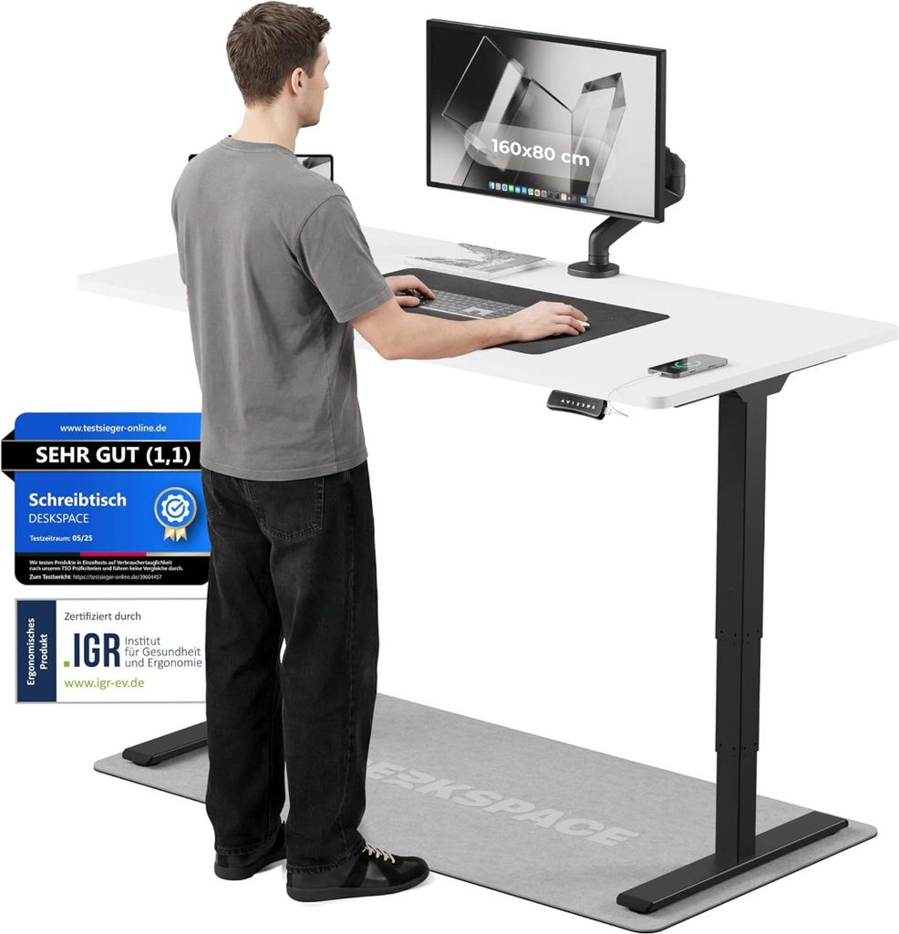 DESKSPACE PRO Plus Elektrisch höhenverstellbarer Produktbild 