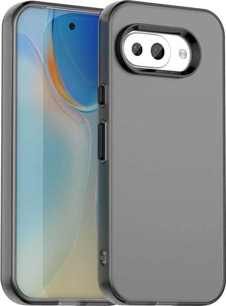 Handyhülle für Google Pixel 9A Schlank Durchscheinend Matt Stoßfest Schutzhülle Schwarz