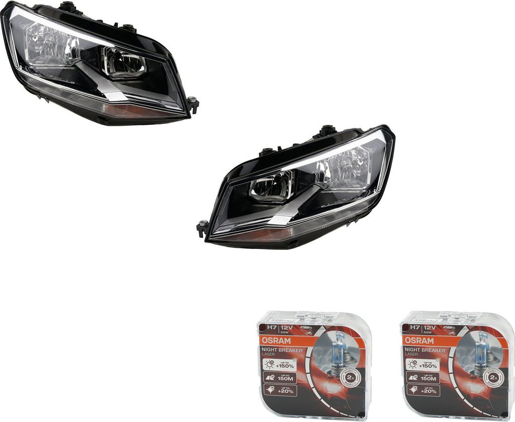Johns, Scheinwerfer Osram Night Breaker Laser passend für VW Caddy IV SA 05/15- L R 2K1941005 2K1941006