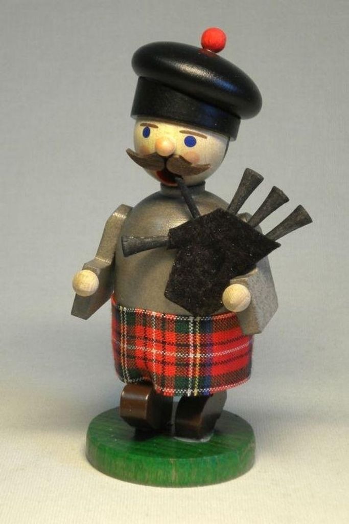 Räucherfigur Schotte mit Dudelsack Höhe= 11cm NEU Produktbild 