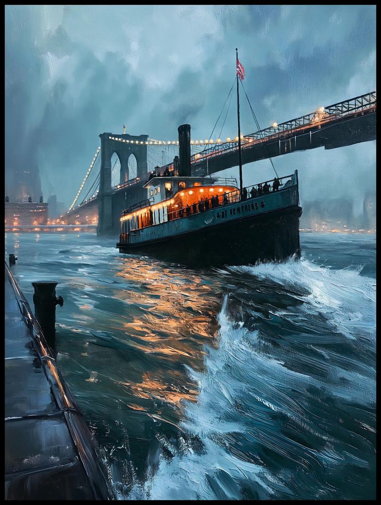 Plakat 75x100cm Alte Dampfschiff