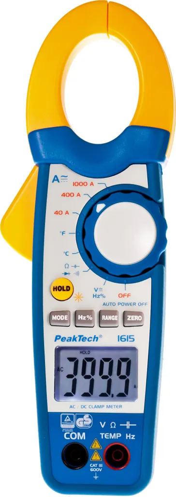 PeakTech P 1615 Ampèremètre à pince 1000A AC/DC avec Multimètre DMM