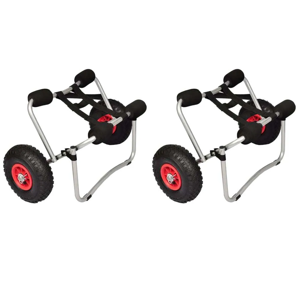 Chariot de transport pour kayak en aluminium - Lot de 2 supports vidaXL