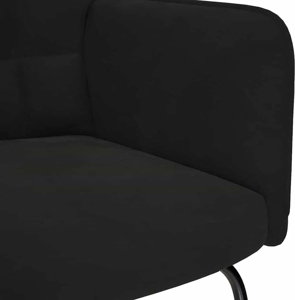 SYFAX™ Sedia a Dondolo Nera in Velluto - 4