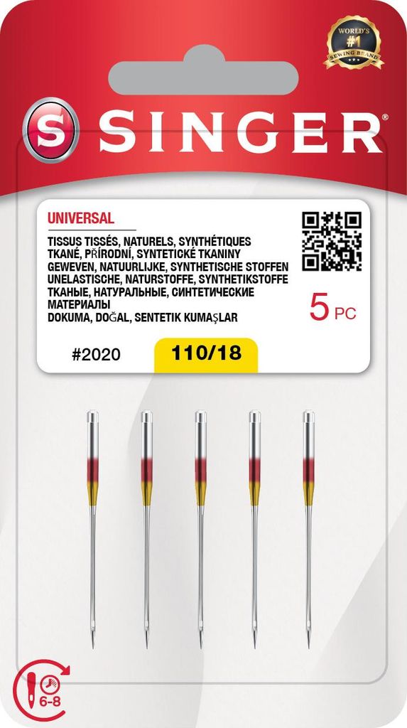 Singer 2020 - 110/18 - 5x Jehly do šicích strojů Obrázek produktu 
