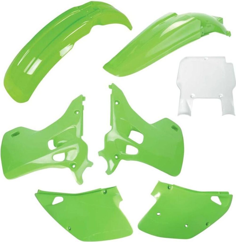 POLISPORT Plastik-Kit Originalfarbe - passend für Kawasaki KX 125/250