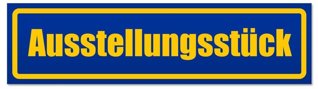 Kiwistar - Autoaufkleber - Blau - 20 x 5,3 cm - Ausstellungsstück - Hinweis Aufkleber Sticker für Auto, Kfz, Fahrrad, PKW, LKW