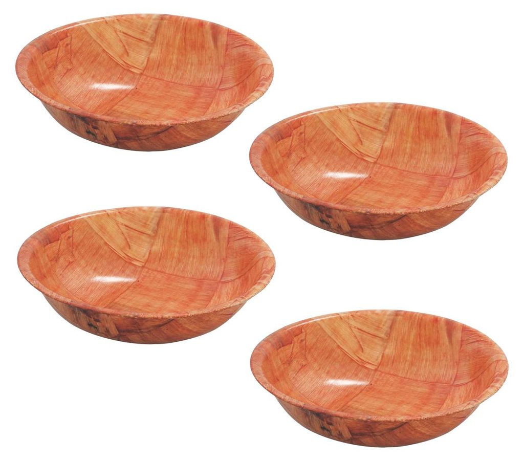Holz Gewebter Salatbowle 6 Zoll, Packung Mit 4 Stück, Küchenutensil Für Professionelle Und Hobbyköche