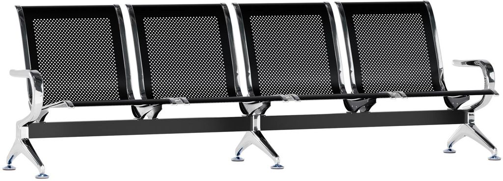 CLP Wartebank Airport stabil aus Metall mit Rückenlehne | Produktbild 