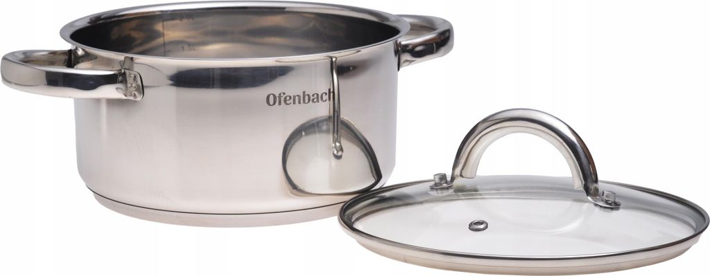 Topf Mit Deckel Aus Stahl Gas Induktion Ofenbach Produktbild 