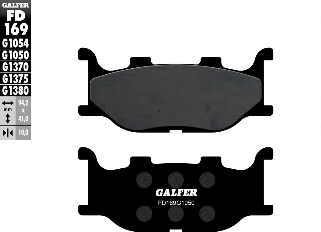 Bremsbeläge Galfer FD169G1050 Semi-Metall SCOOTER hinten für Yamaha TDR R XV Virago S SR SE XVS Drag Star 125 / 250 ccm