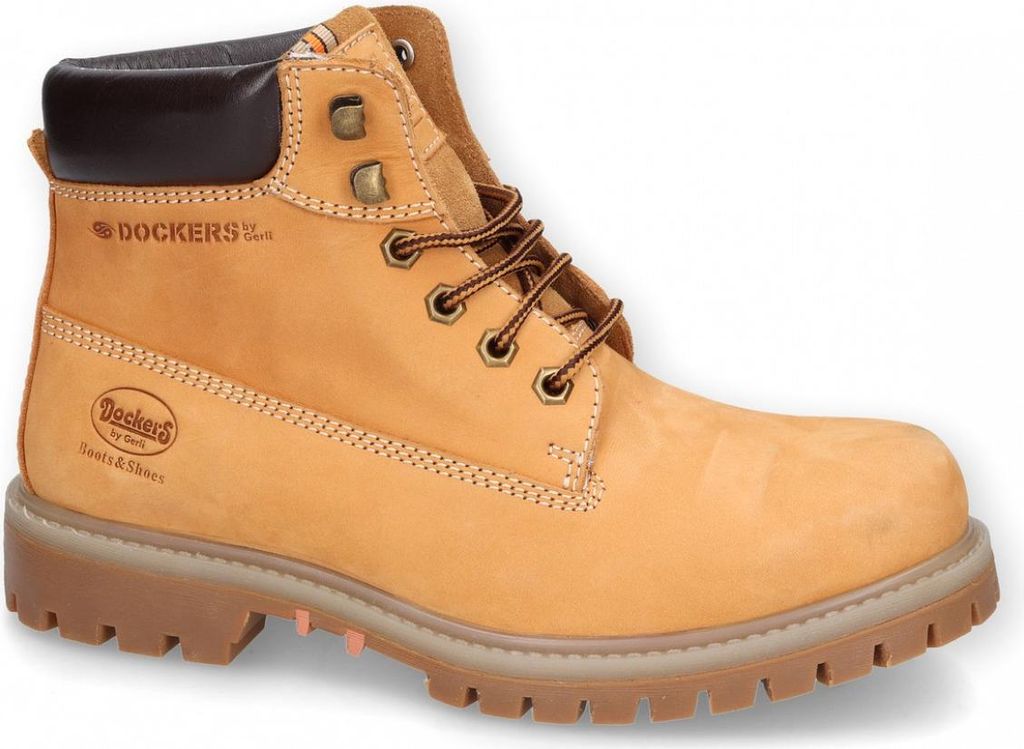 Beżowe sznurowane buty Dockers by Gerli Zdjęcie produktu 