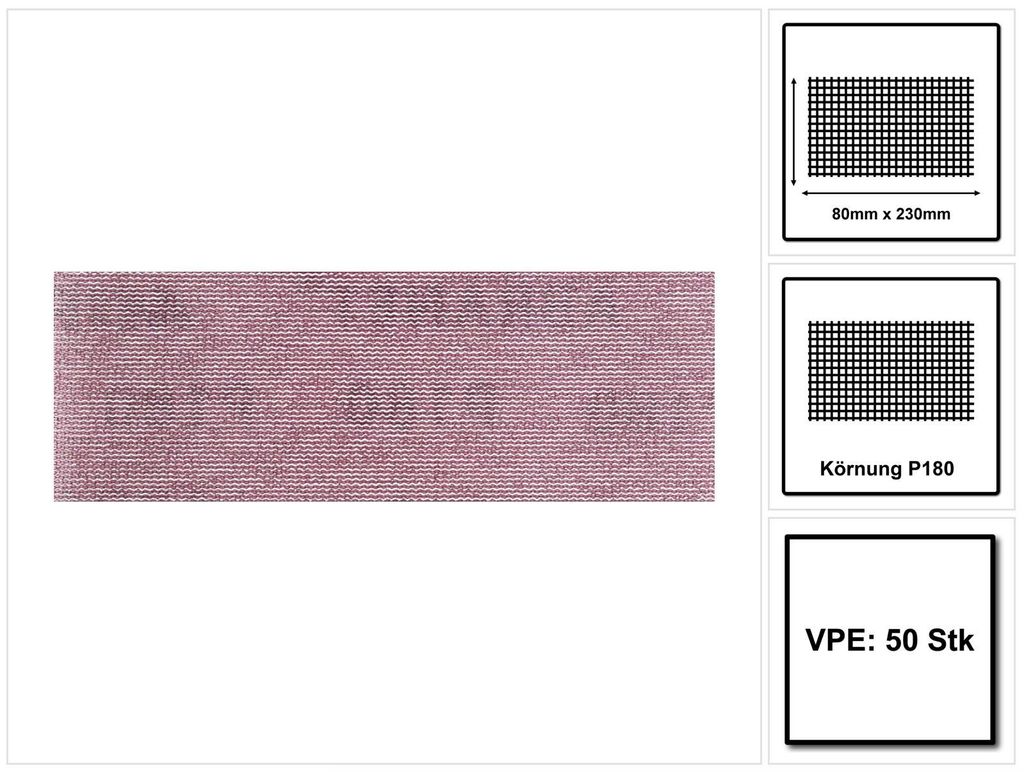 Mirka ABRANET Schleifstreifen Grip 80x230mm P180 50 Stk. ( Produktbild 