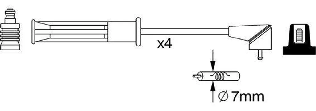 BOSCH 0 986 356 768 Kit cavi accensione - Kit cavi accensione
