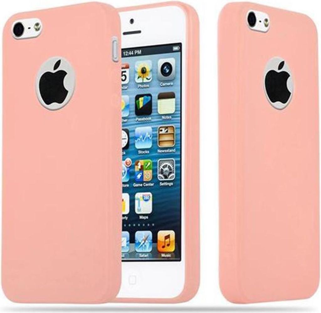 Cadorabo Hülle für Apple iPhone 5 / 5S / SE 2016 Schutzhülle in Rosa Handyhülle TPU Silikon Etui Case Cover