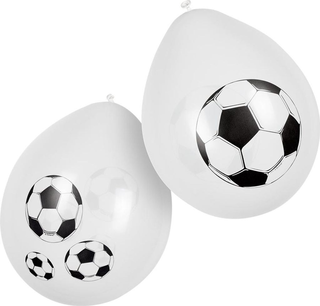 balóny futbal 6 kusov čierna/biela Obrázok produktu 
