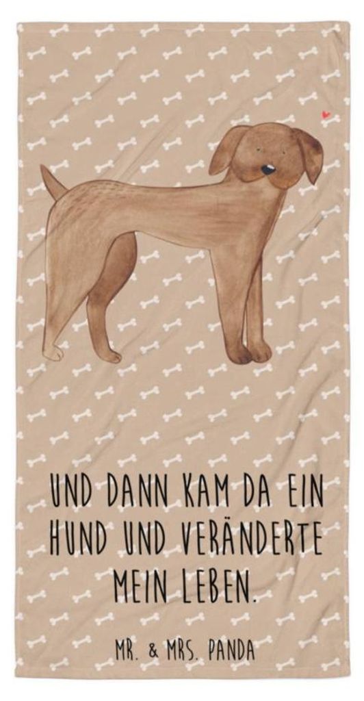 Mr. & Mrs. Panda Badehandtuch Hund Dogge - Hundeglück - Geschenk, Sprüche, Strandtuch, Großes, Hunde, Handtuch, Herz, Deutsche, Duschtuch, Reise...