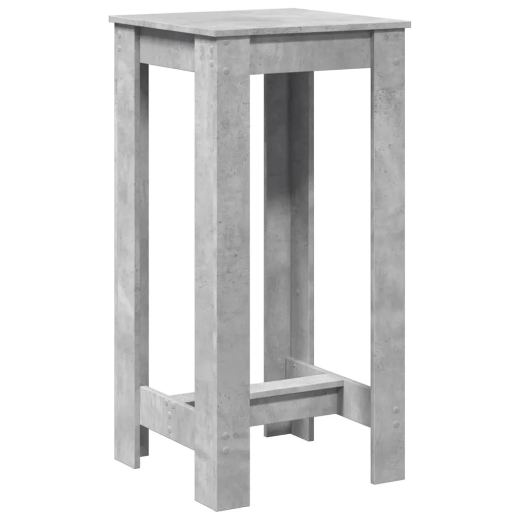 vidaXL Tavolo da bar grigio cemento 51x50x103,5 cm materiale a base di legno