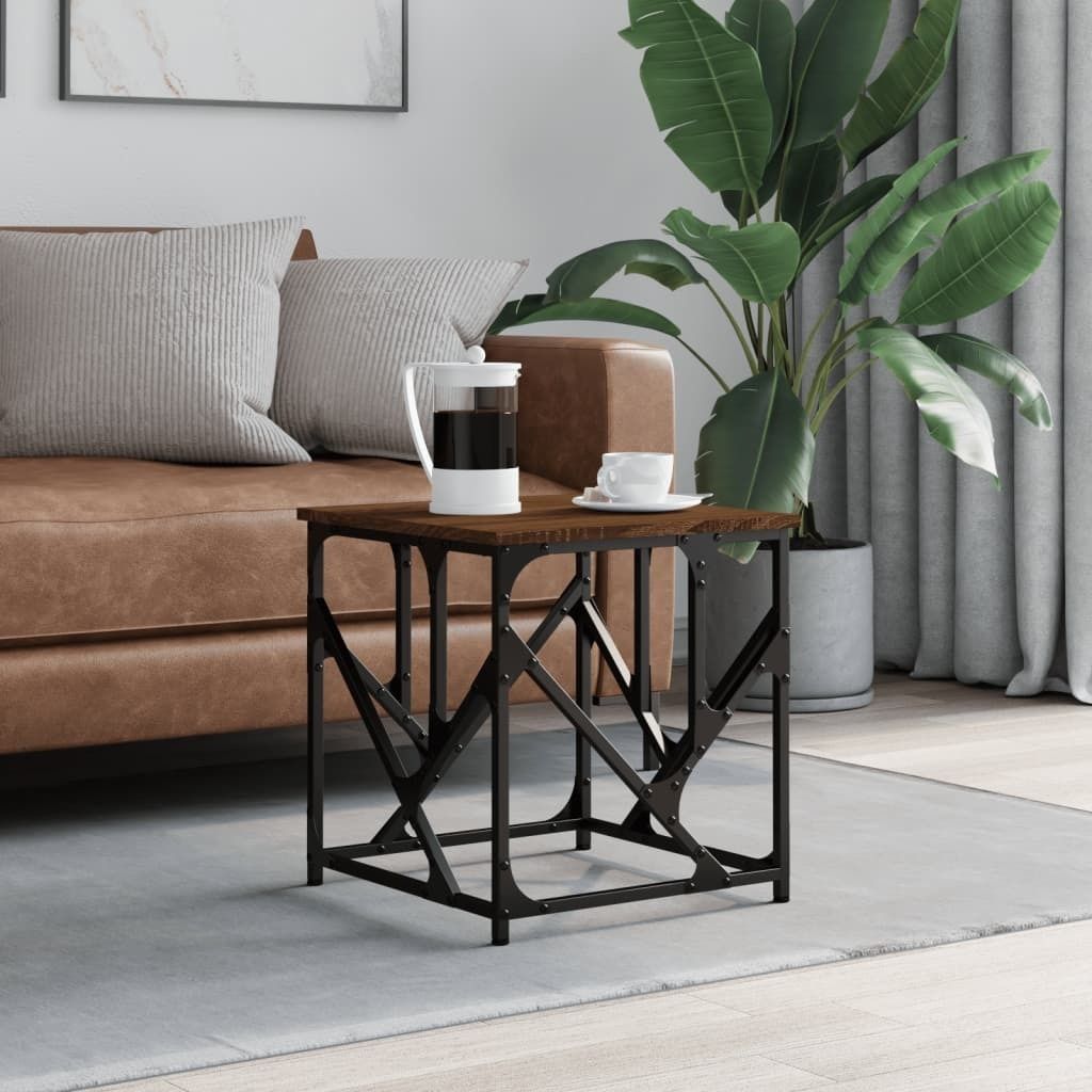 Maison Exclusive - Couchtisch Braun Eichen-Optik 45x45x47,5 cm Holzwerkstoff