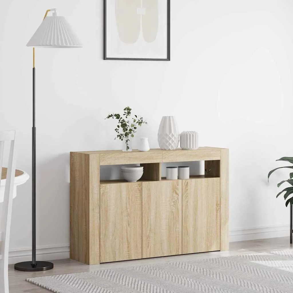 Mobile Credenza Moderno vidaXL 116 cm - Finitura Rovere Sonoma
