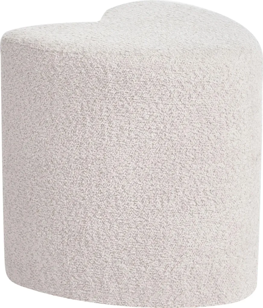 Pouf beige compact pour gagner de la place et ajouter une assise chic
