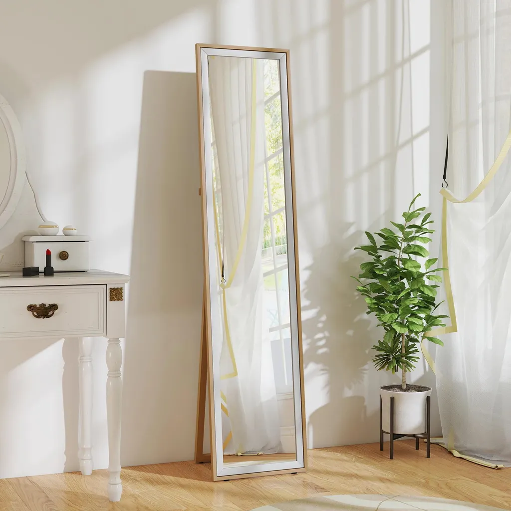 Miroir intégral pose libre idéal pour dressing et essayages de vêtements