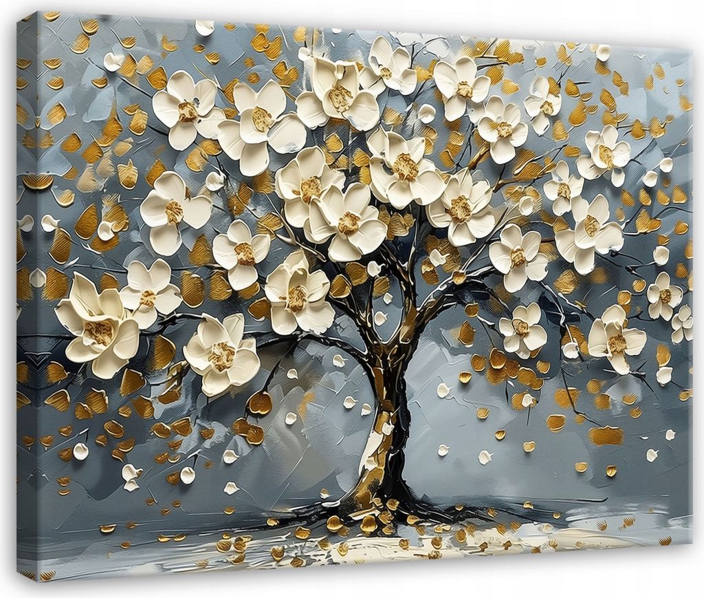 Wandbild Leinwand Bilder Abstrakt Baum 100x75 cm XXL Modern Leinwandbild Leinwandbilder Wohnzimmer Schlafzimmer