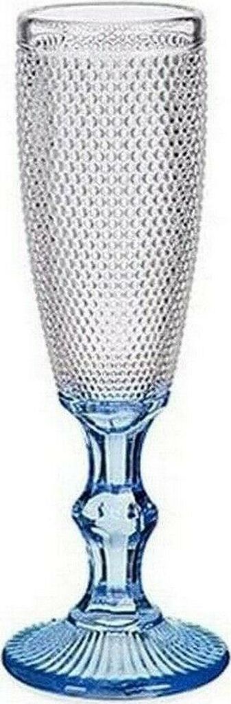 Sektglas Vivalto PR05720ZD/BHA6 BLUE Blau Transparentes Glas 180 ml Dots (6 Stück)