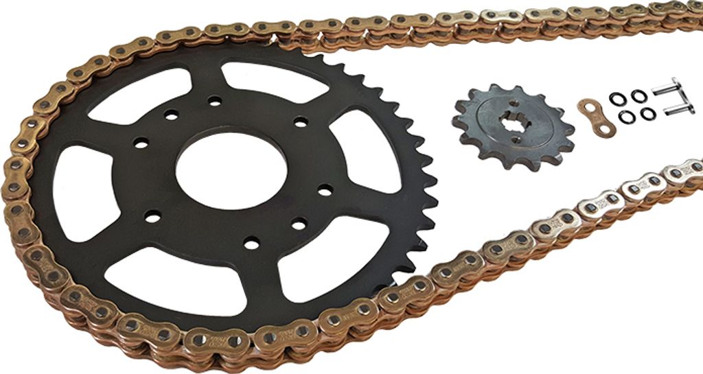 Kettensatz EK-Chain 530 MVXZ-2 für Yamaha FZR600, Typ 4JH1, Modelljahr 1994-1995 Farbe Gold