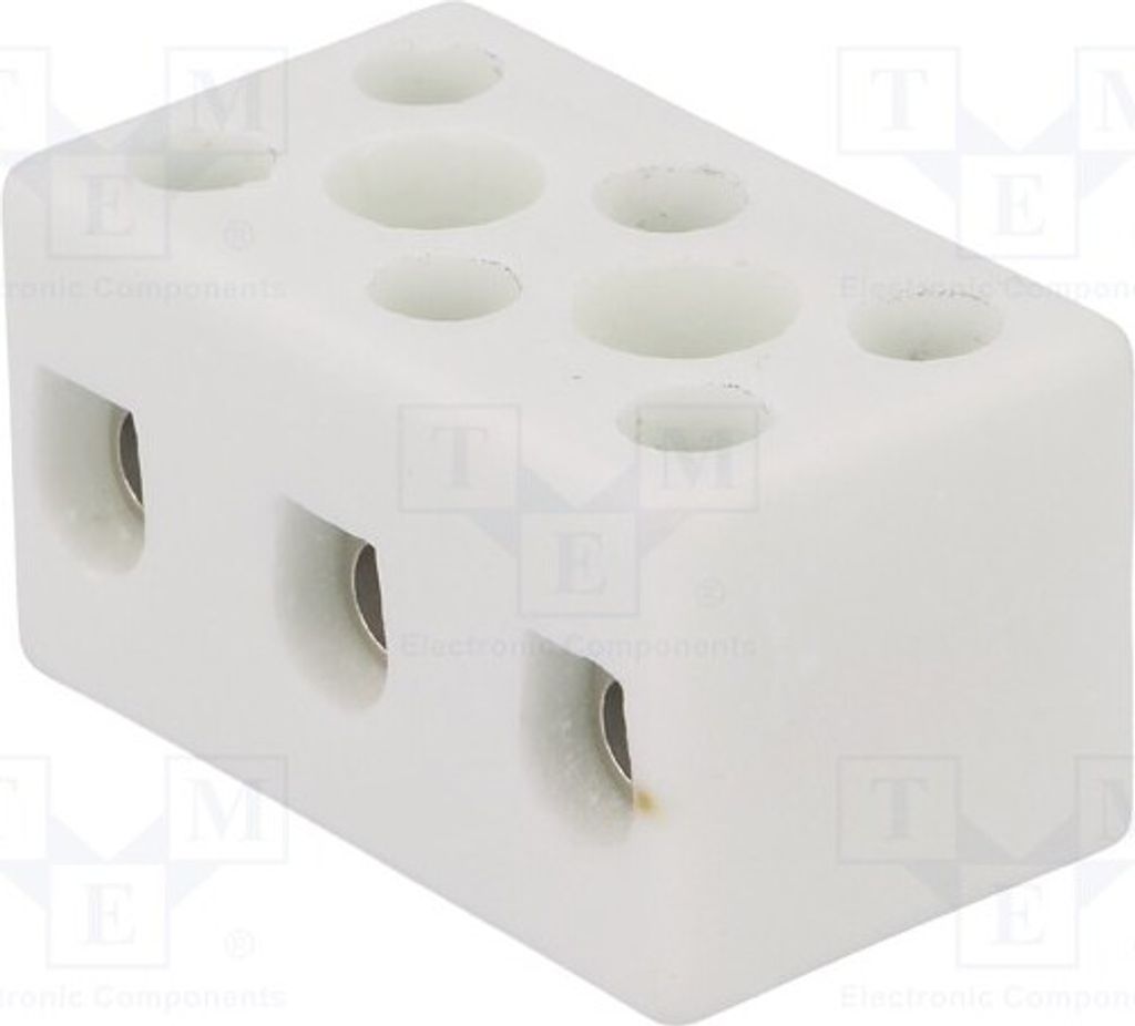 1x Klemmleiste 450V Schraubklemme 10mm2 57A Wege: 3 Klemmen: 6 CPO-15A-3P 8072351
