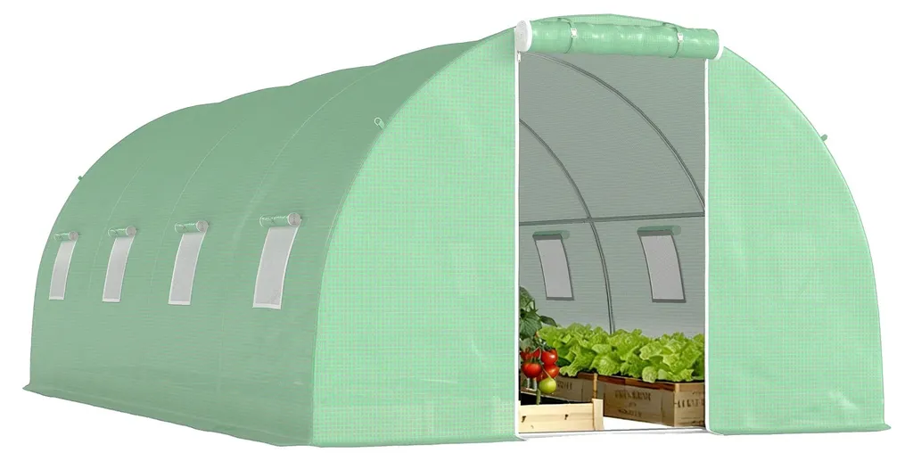 Serre de jardin tunnel maraîchère en acier durable pour potager bio