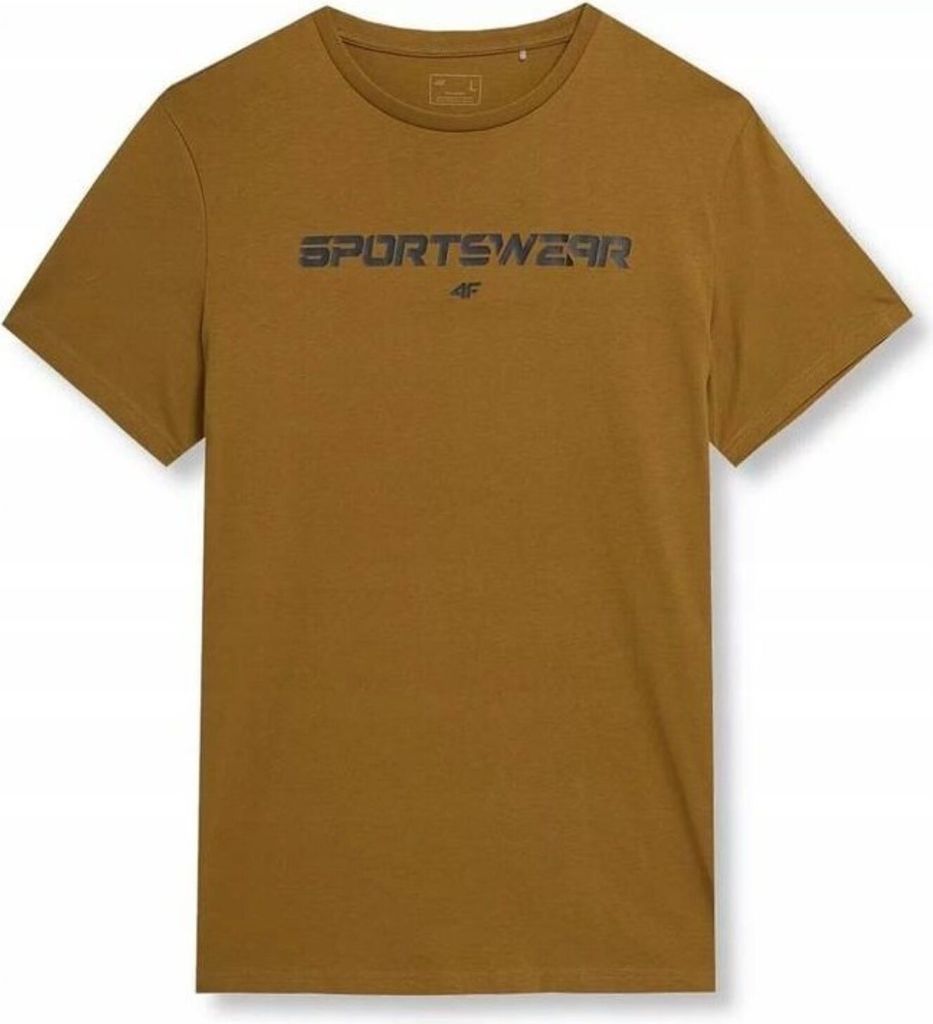 4F Herren-T-Shirt mit Aufdruck Lecocq braun L