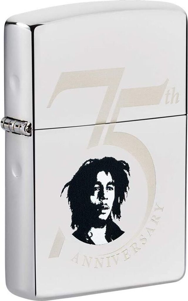 ZIPPO Feuerzeug 60005627 Bob Marley 75th Anniversary Chrome high Polished