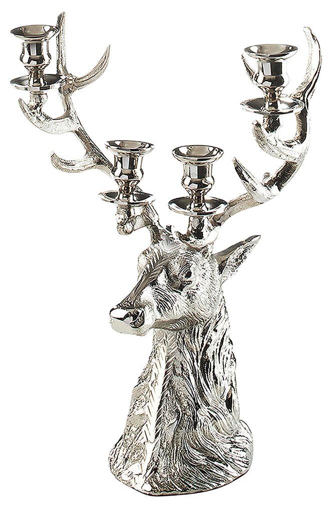 Kobolo, elegancki świecznik, trofeum, metalowa dekoracja Zdjęcie produktu  Obraz wygenerowany przez AI