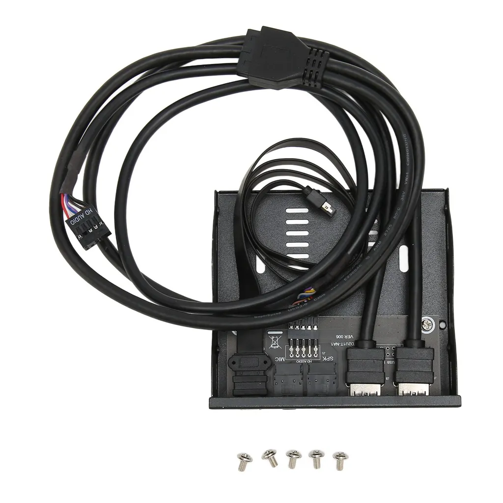Hub USB 3.2 da pannello frontale, hub USB 3.2 da 3,5 pollici, unità floppy da pannello frontale, hub USB con 2 porte USB 3.0, adattatore USB da pannello frontale, lettore di floppy disk
