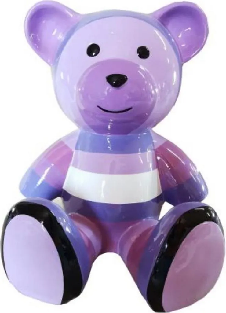 Figurine Ourson Violet pour Déco Originale - Finir avec le Design Terne