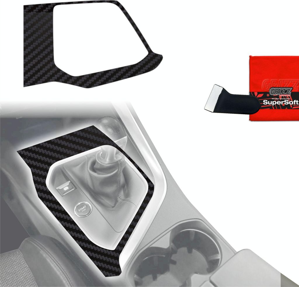 Schutzfolien Grizz Protector für Mittelkonsole - Peugeot 3008 (2016-2020) Carbon Optik Matt Antifingerprint