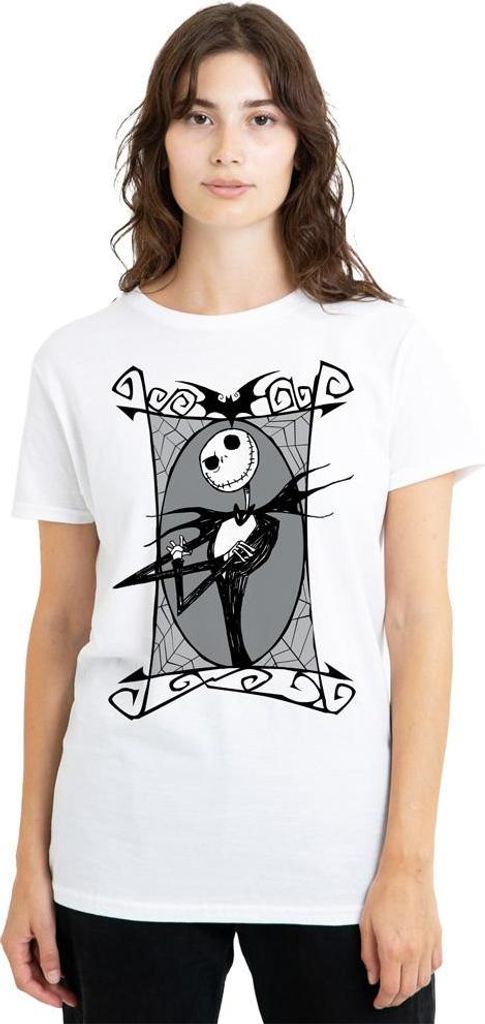 The Nightmare Before Christmas - T-Shirt für Damen TV25197 (S) (Weiß)