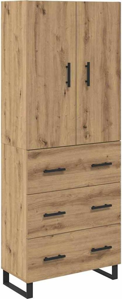 Highboard mit Schubladen 2 pcs Artisan-Eiche 69,5 x 34 x 180 cm