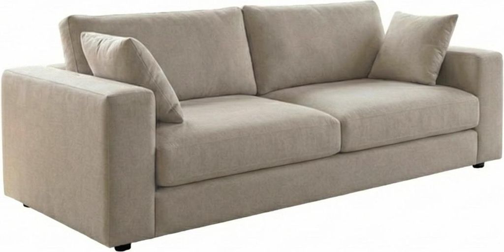 KAWOLA Sofa AMINA 3-Sitzer Stoff cremeweiß