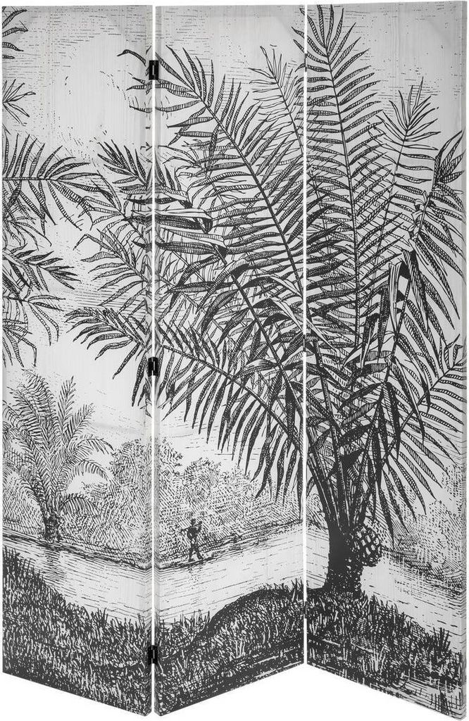 Paravent "cuba" schwarz und weiß h170cm - Atmosphera créateur d'intérieur